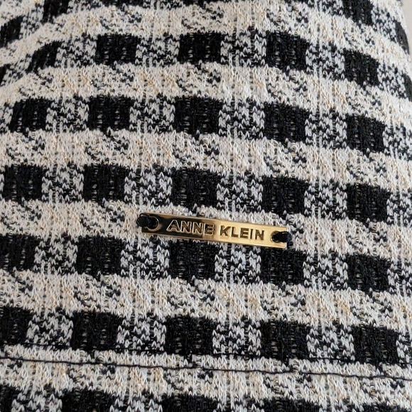 Anne Klein Black and White Checkered Blouse - Picture 4 of 9